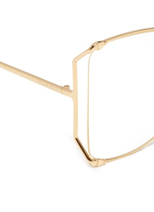 Detail View - Click To Enlarge - GUCCI - Cutout metal angular optical glasses