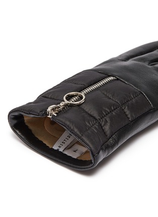 Detail View - Click To Enlarge - ARISTIDE - Padded panel leather gloves