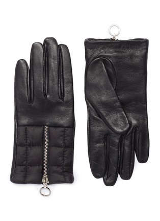 Main View - Click To Enlarge - ARISTIDE - Padded panel leather gloves