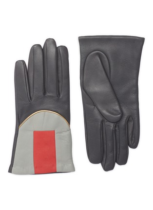 Main View - Click To Enlarge - ARISTIDE - Colourblock leather gloves