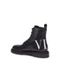 Detail View - Click To Enlarge - VALENTINO GARAVANI - Valentino Garavani Logo print leather combat boots