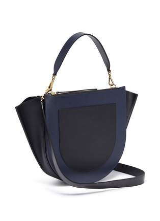 Detail View - Click To Enlarge - WANDLER - 'Hortensia' colourblock big leather shoulder bag