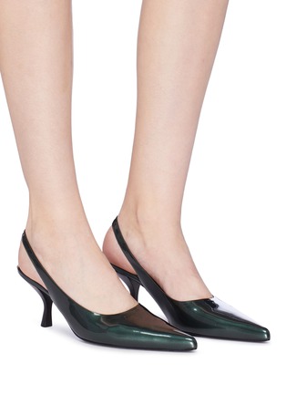 Figure View - Click To Enlarge - THE ROW - 'Bourgeoise' patent leather slingback pumps