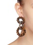 Figure View - Click To Enlarge - ROSANTICA - 'Carrarmato' beaded interlocking hoop earrings