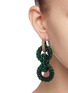 Figure View - Click To Enlarge - ROSANTICA - 'Carrarmato' beaded long interlocking hoop earrings