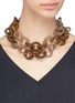Front View - Click To Enlarge - ROSANTICA - 'Carrarmato' long beaded link necklace