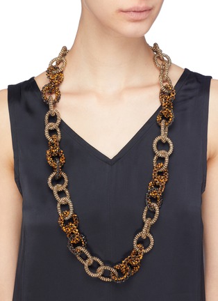 Figure View - Click To Enlarge - ROSANTICA - 'Carrarmato' long beaded link necklace