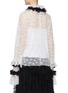 Back View - Click To Enlarge - ANAÏS JOURDEN - 'White Twinkle' ruffle collar polka dot embroidered mesh top