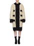 Main View - Click To Enlarge - ANAÏS JOURDEN - 'Cream Kitty' colourblock bouclé knit coat