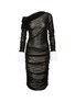 Main View - Click To Enlarge - ANAÏS JOURDEN - Ruched one-shoulder mesh dress