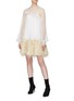 Figure View - Click To Enlarge - ANAÏS JOURDEN - 'White Honey' bouclé knit hem crochet lace dress