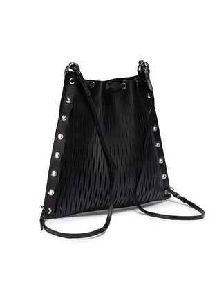 Detail View - Click To Enlarge - SONIA RYKIEL - 'Le Baltard' leather net drawstring backpack