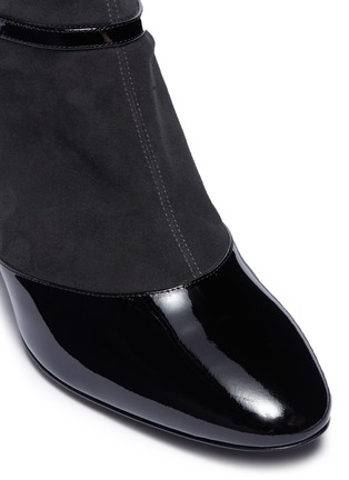 Detail View - Click To Enlarge - PIERRE HARDY - 'Laura' patent leather stretch suede ankle boots