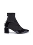 Main View - Click To Enlarge - PIERRE HARDY - 'Laura' patent leather stretch suede ankle boots