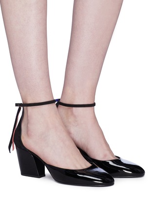 Figure View - Click To Enlarge - PIERRE HARDY - 'Cherie' fringe ankle strap leather d'Orsay pumps