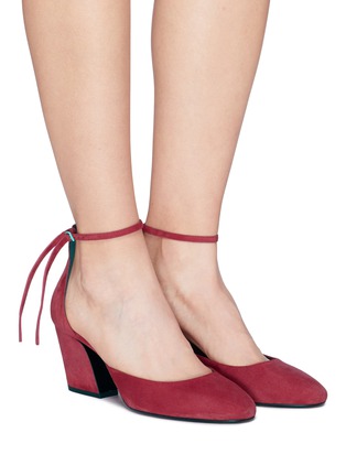 Figure View - Click To Enlarge - PIERRE HARDY - 'Cherie' fringe ankle strap d'Orsay pumps