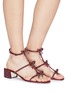 Figure View - Click To Enlarge - RENÉ CAOVILLA - Strass bow caged satin sandals