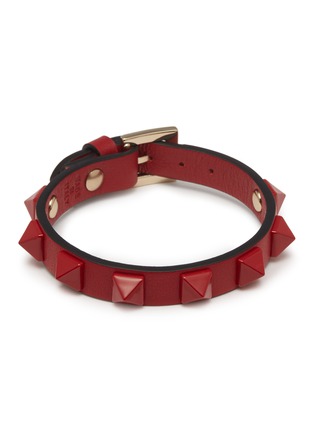 Main View - Click To Enlarge - VALENTINO GARAVANI - Valentino Garavani 'Rockstud' leather bracelet