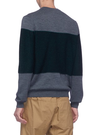Back View - Click To Enlarge - KENZO - 'K' intarsia colourblock sweater