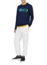 Figure View - Click To Enlarge - KENZO - Logo intarsia wool blend sweater