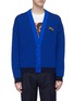 Main View - Click To Enlarge - KENZO - 'Jumping Tiger' appliqué check plaid cardigan
