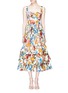 Main View - Click To Enlarge - - - Floral bamboo print tiered poplin dress