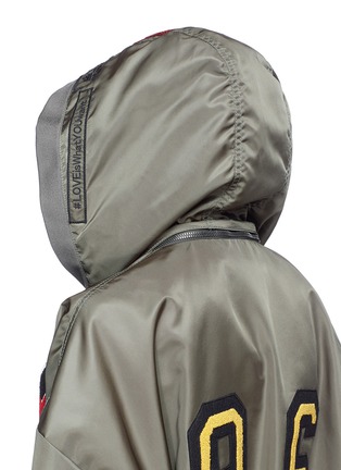  - - - Mix chenille patch oversized bomber jacket