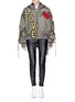 Main View - Click To Enlarge - - - Mix chenille patch oversized bomber jacket
