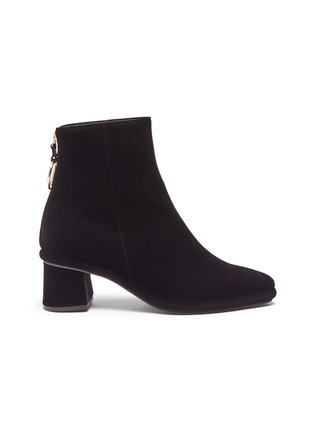Main View - Click To Enlarge - BOTH - Ring zip velvet ankle boots