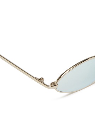 Detail View - Click To Enlarge - SPEKTRE - 'XYZ' mirror metal narrow oval sunglasses