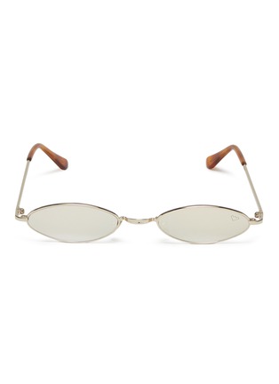 Main View - Click To Enlarge - SPEKTRE - 'XYZ' mirror metal narrow oval sunglasses