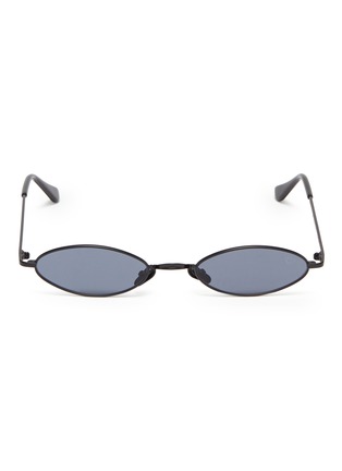 Main View - Click To Enlarge - SPEKTRE - 'XYZ' mirror metal narrow oval sunglasses