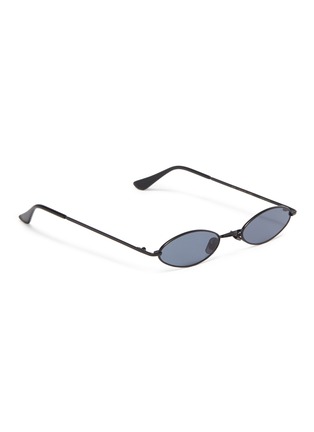 Figure View - Click To Enlarge - SPEKTRE - 'XYZ' mirror metal narrow oval sunglasses