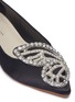 Detail View - Click To Enlarge - SOPHIA WEBSTER - 'Bibi Butterfly' wing embellished satin flats