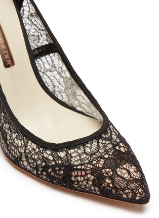 Detail View - Click To Enlarge - SOPHIA WEBSTER - 'Coco' crystal pavé bead heel lace pumps