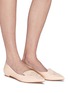 Figure View - Click To Enlarge - SOPHIA WEBSTER - 'Bibi Butterfly' wing embroidered leather flats