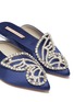 Detail View - Click To Enlarge - SOPHIA WEBSTER - 'Bibi Butterfly' wing embellished satin slides