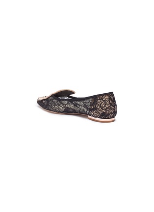 Detail View - Click To Enlarge - SOPHIA WEBSTER - 'Bibi Butterfly' wing embroidered Chantilly lace flats