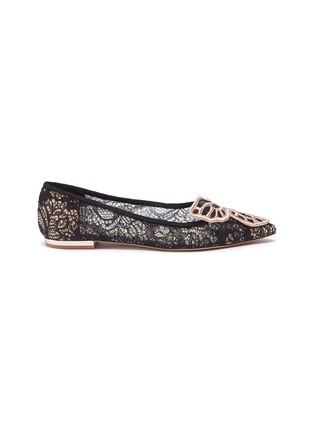 Main View - Click To Enlarge - SOPHIA WEBSTER - 'Bibi Butterfly' wing embroidered Chantilly lace flats