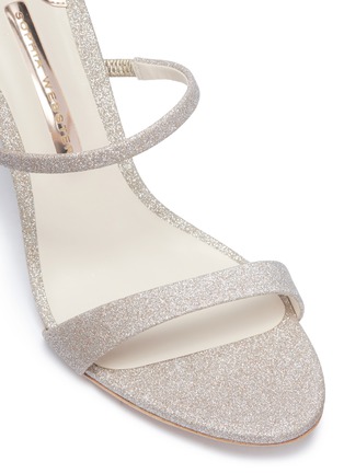 Detail View - Click To Enlarge - SOPHIA WEBSTER - 'Rosalind' crystal pavé bead heel glitter sandals