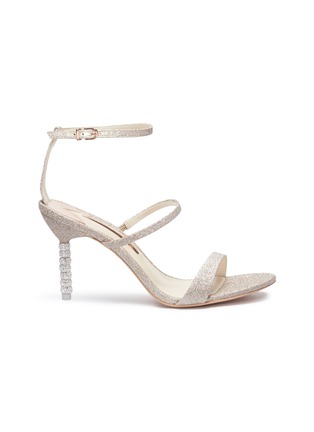 Main View - Click To Enlarge - SOPHIA WEBSTER - 'Rosalind' crystal pavé bead heel glitter sandals