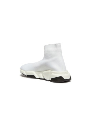 Figure View - Click To Enlarge - BALENCIAGA - 'Speed' double-B logo print slip-on knit kids sneakers