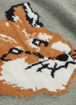  - MAISON KITSUNÉ - Fox head jacquard wool sweater