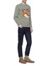Figure View - Click To Enlarge - MAISON KITSUNÉ - Fox head jacquard wool sweater