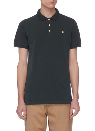 Main View - Click To Enlarge - MAISON KITSUNÉ - Fox head embroidered polo shirt