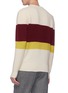 Back View - Click To Enlarge - MAISON KITSUNÉ - Fox head jacquard colourblock sweater