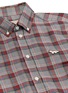  - MAISON KITSUNÉ - Fox logo appliqué houndstooth check plaid shirt