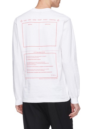 Back View - Click To Enlarge - MAGIC STICK - Courier parcel graphic print long sleeve T-shirt