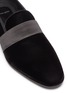 Detail View - Click To Enlarge - MAGNANNI - Satin band velvet loafers