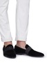 Figure View - Click To Enlarge - MAGNANNI - Satin band velvet loafers
